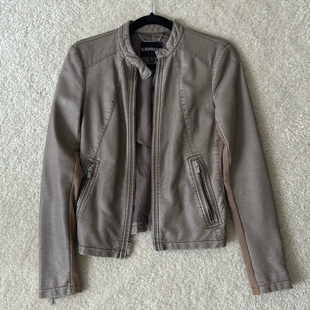 Express Faux Leather Moto Jacket